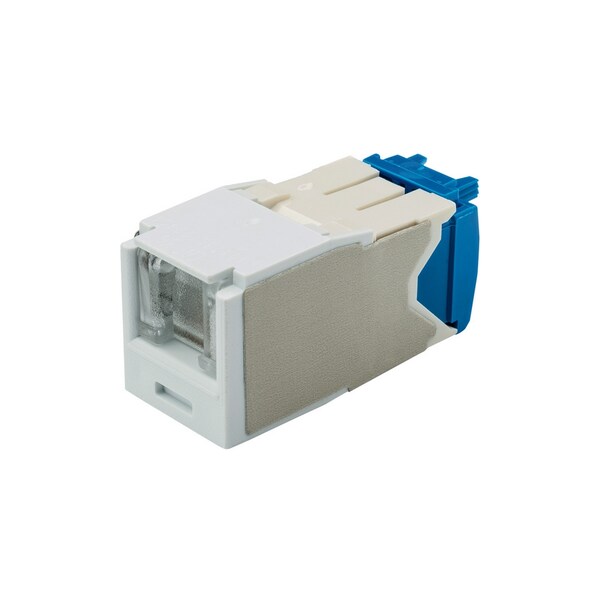 Panduit 1-PORT MOD JACK CAT6A 8W8P UTP, MINICOM T568A/B SPRING SHUTTER, WHITE CJH6X88TGWH